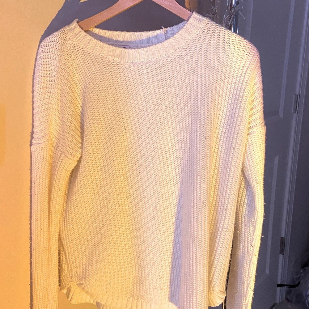 White fall sweater